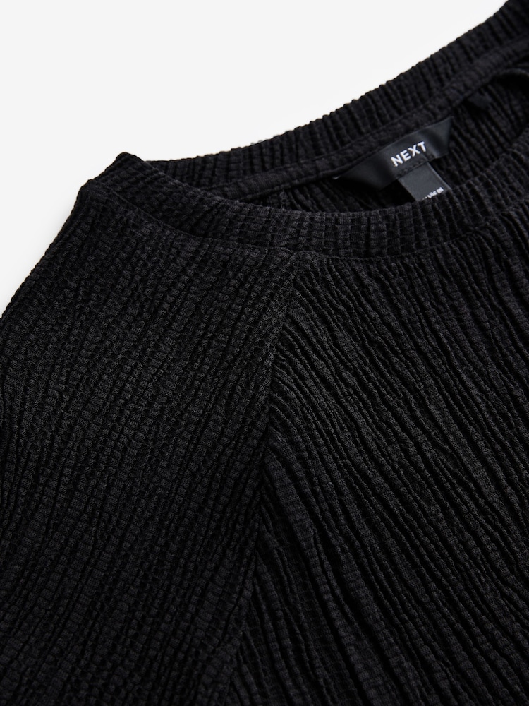 Noir - Raglan Manches courtes Top texturé - Image 5 of 6