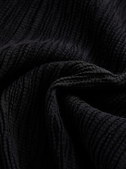 Black Raglan Short Sleeve Textured Top - Image 6 of 6