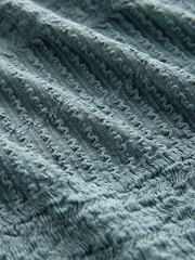 Blue Mixed Mesh Seam Detail Long Sleeve Top - Image 6 of 7