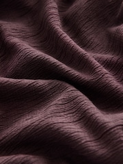 Burgundy Red Scoop Neck Long Sleeve Blouse - Image 8 of 8