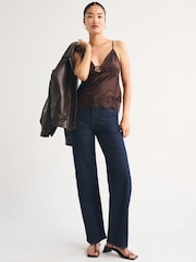 Abercrombie & Fitch Brown Bra-Free Bella Cami Top - Image 3 of 8