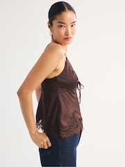 Abercrombie & Fitch Brown Bra-Free Bella Cami Top - Image 6 of 8