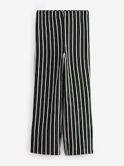 Vert/Ecru - 100% Coton Pantalon d'essuyage rayé à jambes larges - Image 5 of 7