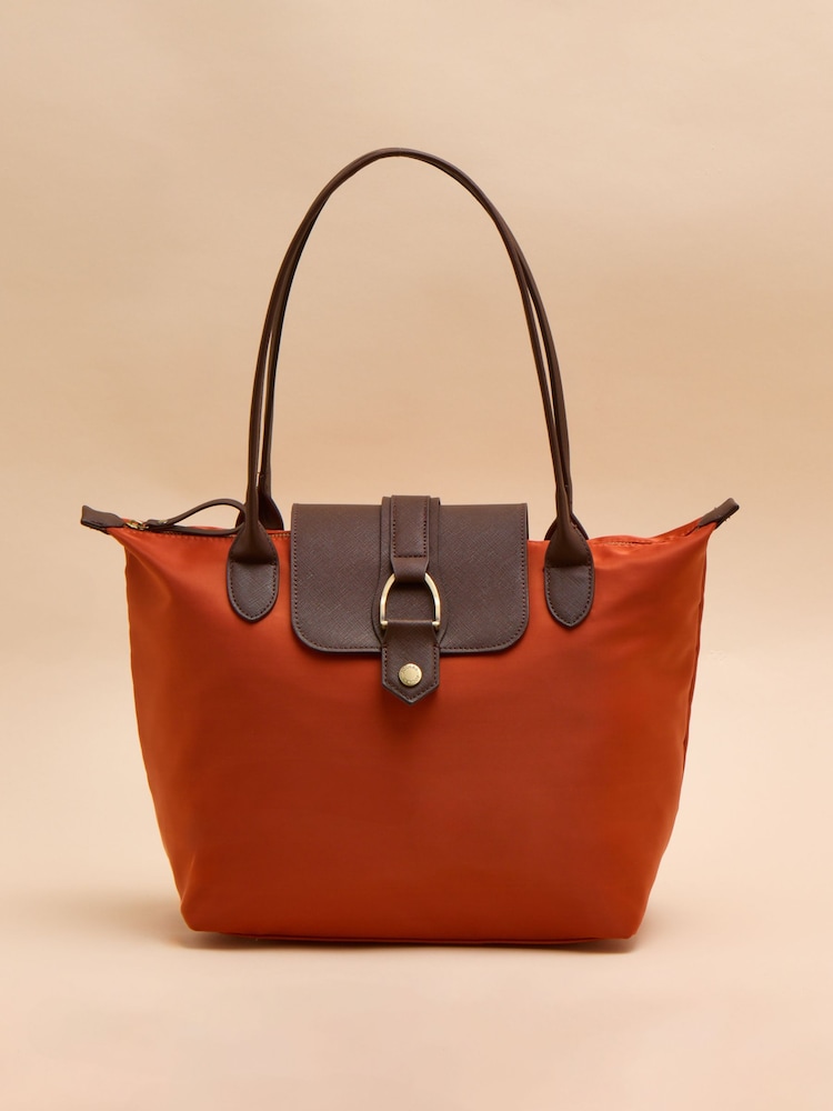 Joules Edie Orange Shopper Bag - Image 1 of 8