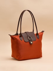 Joules Edie Orange Shopper Bag - Image 5 of 8