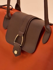 Joules Edie Orange Shopper Bag - Image 8 of 8