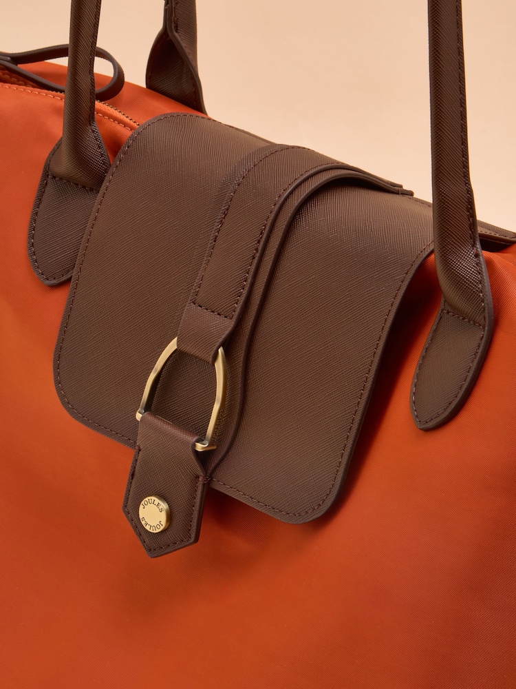 Joules Edie Orange Shopper Bag - Image 8 of 8