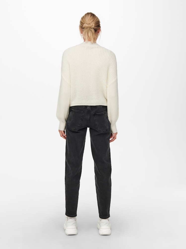 Белый - ONLY Button Down Ribbed Knitted Cardigan - Изображение 2 из 8