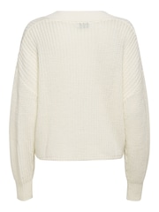 Белый - ONLY Button Down Ribbed Knitted Cardigan - Изображение 8 из 8
