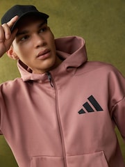 adidas Red Z.N.E Full Zip Hooded Track Jacket - Image 4 of 7