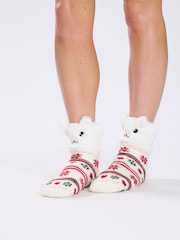 Loungeable White Cat 3D Fairlaise Socks - Image 2 of 4