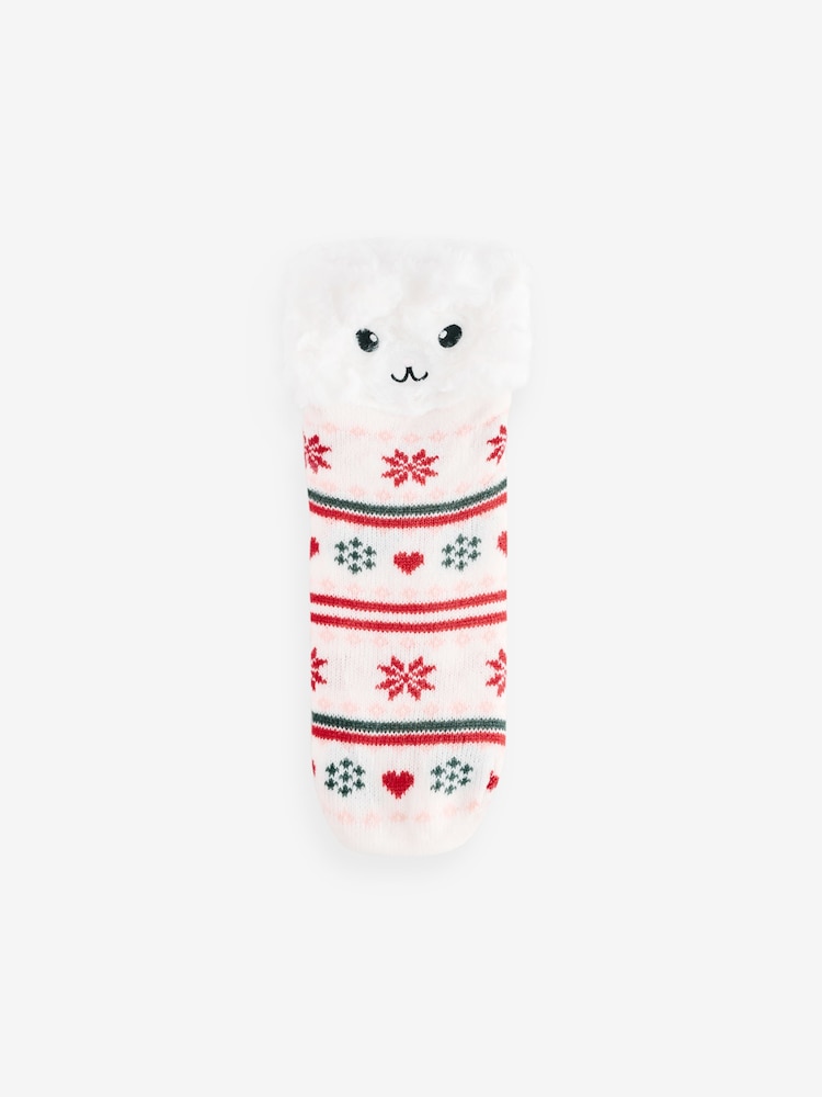 Loungeable White Cat 3D Fairlaise Socks - Image 4 of 4