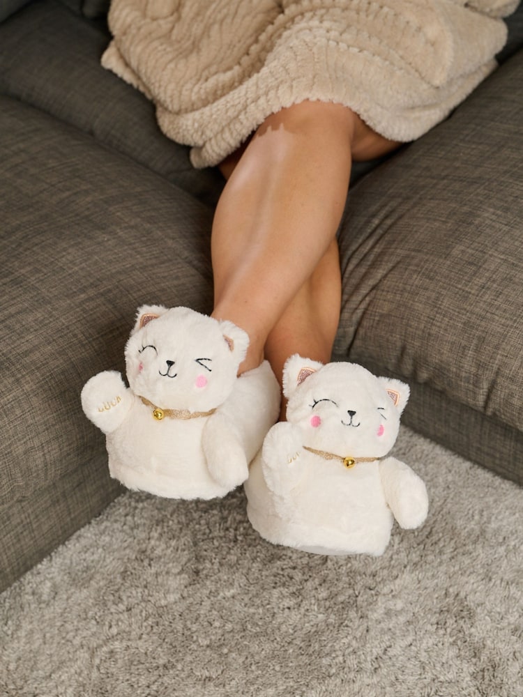 Chaussons Loungeable Lucky Cat - Image 2 of 5