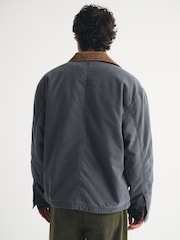 Abercrombie & Fitch Blue Indigo Washed Canvas Worker Jacket - Image 2 of 8