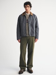 Abercrombie & Fitch Blue Indigo Washed Canvas Worker Jacket - Image 3 of 8