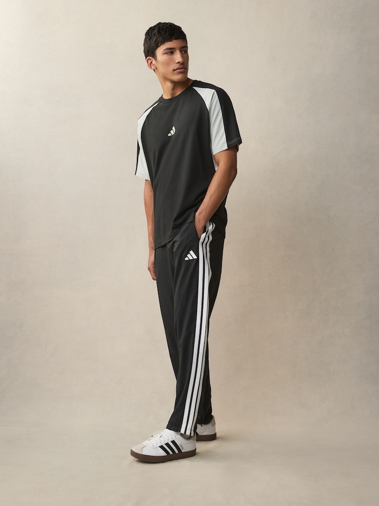 adidas Black Seasonal Essentials Colourblock 100% Cotton T-Shirt - Image 2 of 5