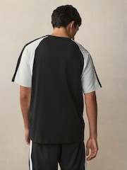 adidas Black Seasonal Essentials Colourblock 100% Cotton T-Shirt - Image 3 of 5