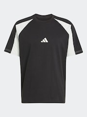 adidas Black Seasonal Essentials Colourblock 100% Cotton T-Shirt - Image 5 of 5