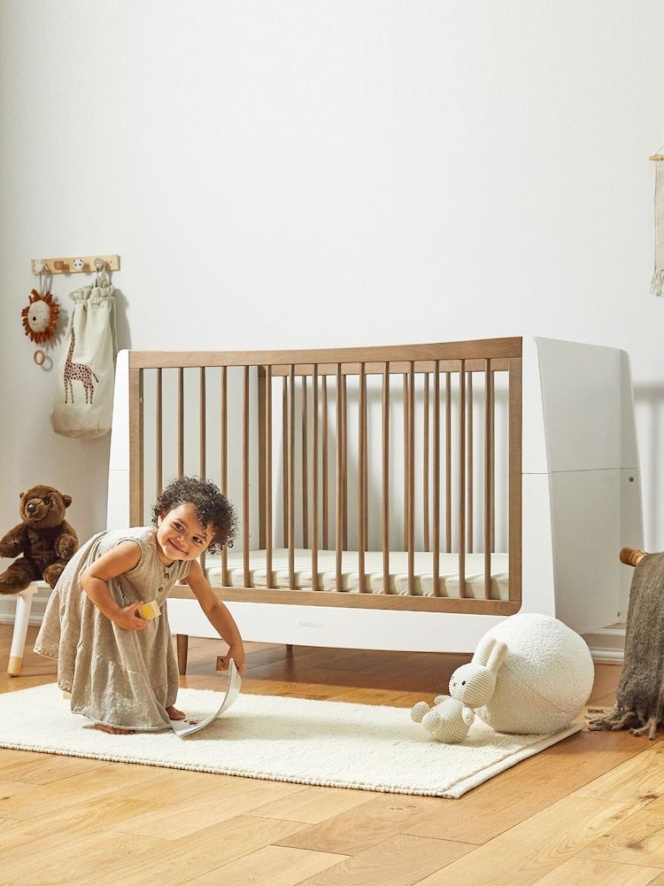 Snuz Walnut SnuzKot Scandi Cot Bed - Image 1 of 8