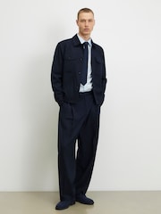 River Island Blue Long Sleeve Slim Fit Shirt - Image 3 of 4