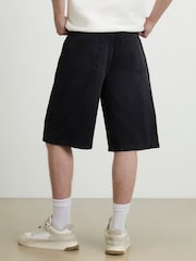 River Island Black Washed Denim Shorts - Image 3 of 4