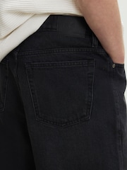 River Island Black Washed Denim Shorts - Image 4 of 4