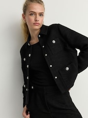 Черный - Boucle Button Up Shacket - Изображение 1 из 9