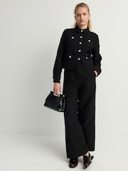 Черный - Boucle Button Up Shacket - Изображение 2 из 9