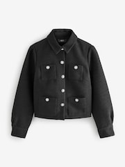 Черный - Boucle Button Up Shacket - Изображение 6 из 9