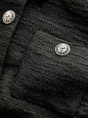 Черный - Boucle Button Up Shacket - Изображение 9 из 9