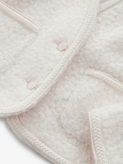 Ecru Boucle Fluffly V-Neck Jacket - Image 7 of 8