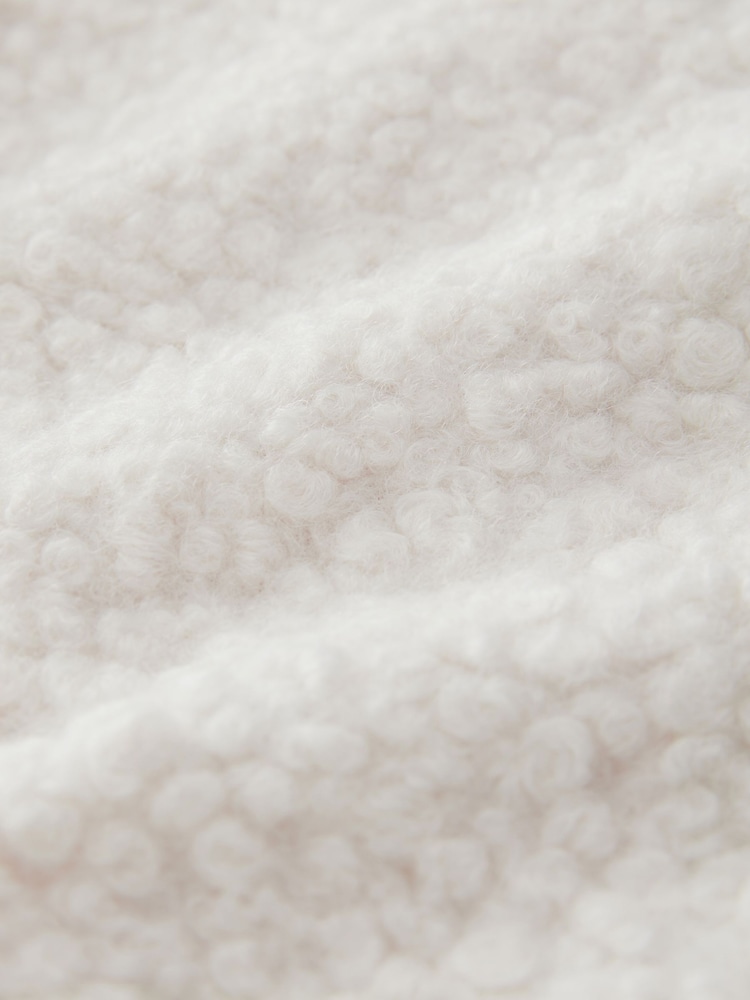 Ecru Boucle Fluffly V-Neck Jacket - Image 8 of 8