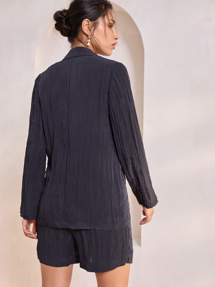 Zwart - Relaxed Textured Blazer - Image 3 of 8