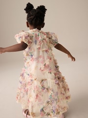 Multi Floral Mesh Party Dress (3mths-7yrs) - Image 2 of 8