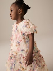 Multi Floral Mesh Party Dress (3mths-7yrs) - Image 4 of 8