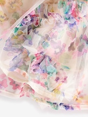 Multi Floral Mesh Party Dress (3mths-7yrs) - Image 8 of 8