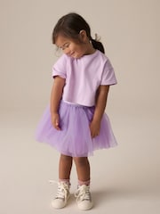 Lilac Purple T-Shirt and Skirt Set (3mths-7yrs) - Image 1 of 9