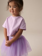 Lilac Purple T-Shirt and Skirt Set (3mths-7yrs) - Image 2 of 9