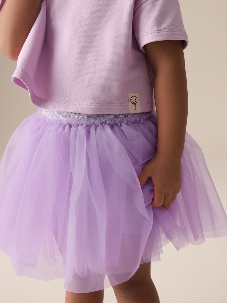 Violet lilas - Ensemble T-shirt et Jupe (3mths-7yrs) - Image 4 of 9