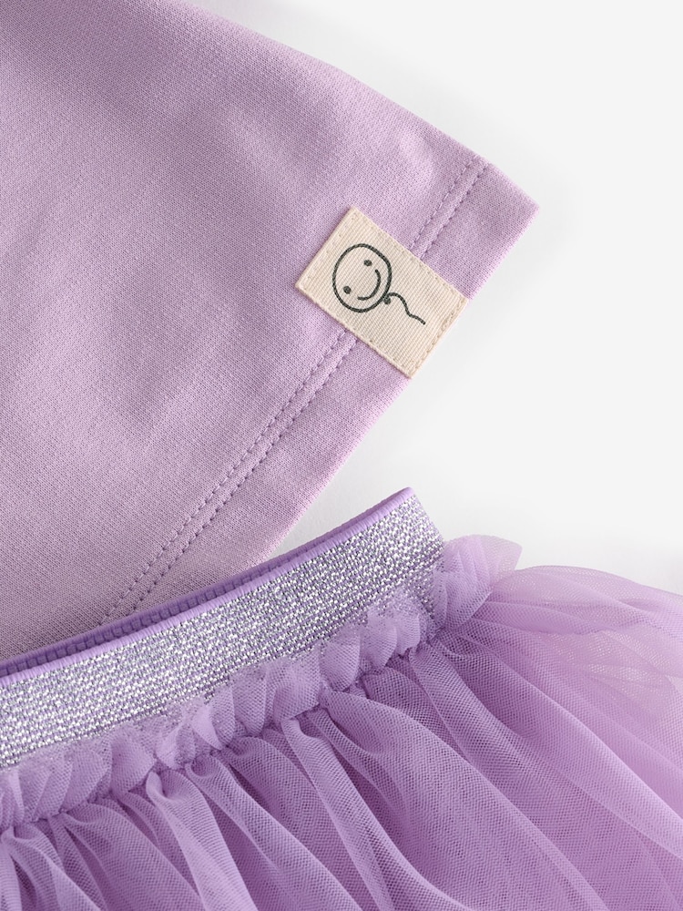 Violet lilas - Ensemble T-shirt et Jupe (3mths-7yrs) - Image 8 of 9