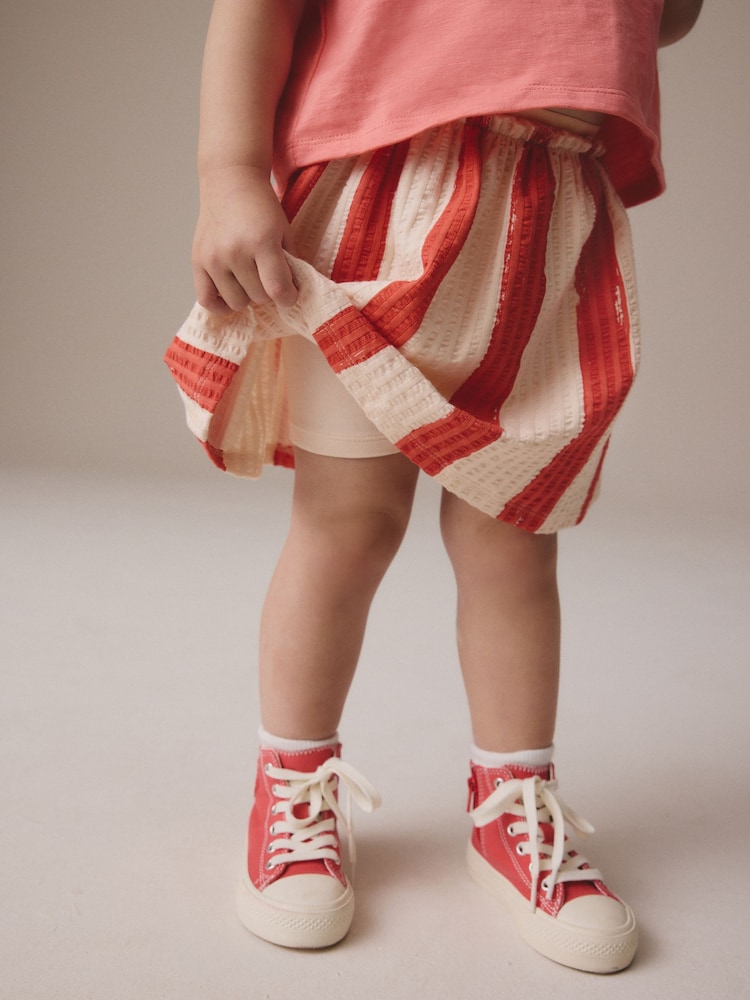 Cherry Pink Short Sleeve Skirt Set (3mths-7yrs) - Image 4 of 9