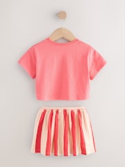 Cherry Pink Short Sleeve Skirt Set (3mths-7yrs) - Image 6 of 9