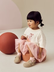 Pink/White Short Sleeve Top And Skirt Set (3mths-7yrs) - Image 2 of 9