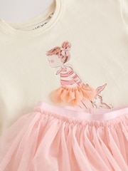 Pink/White Short Sleeve Top And Skirt Set (3mths-7yrs) - Image 9 of 9
