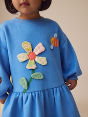 Blue Character Long Sleeve Sweat Dress (3mths-7yrs) - Image 4 of 8