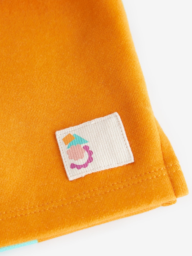 Orange Floral Long Sleeve Sweat Dress (3mths-7yrs) - Image 8 of 10