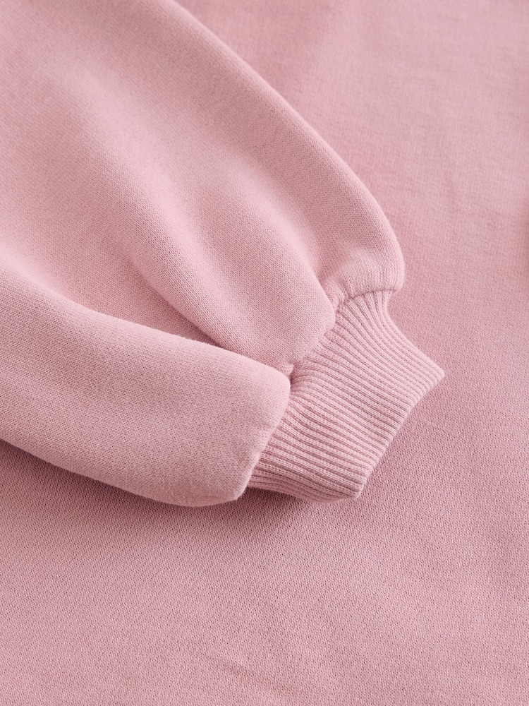 Pink Bunny Long Sleeve Hooded Sweat Dress (9mths-7yrs) - Image 10 of 10