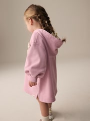 Pink Bunny Long Sleeve Hooded Sweat Dress (9mths-7yrs) - Image 2 of 10
