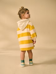 Ochre / Cream Long Sleeve Hooded Sweat Dress (3mths-7yrs) - Image 2 of 8