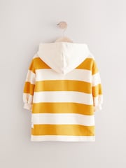 Ochre / Cream Long Sleeve Hooded Sweat Dress (3mths-7yrs) - Image 5 of 8